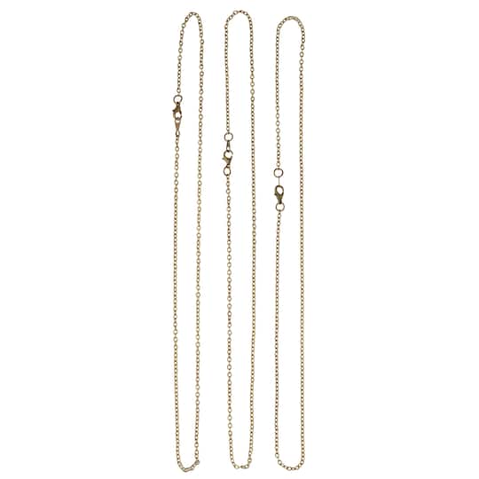 12 Packs: 3 ct. (36 total) 18" Antique Gold-Plated Chain by Bead Landing™